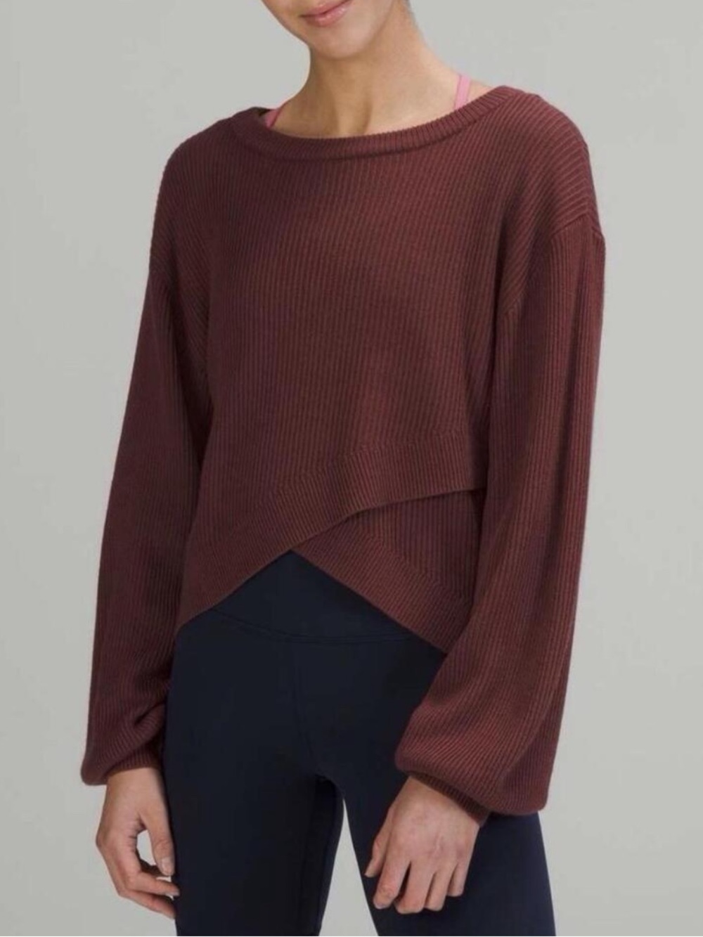 Lululemon Reversible Crossover
Sweater Burgundy Size 8